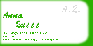 anna quitt business card